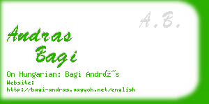 andras bagi business card